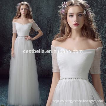 Precio De Fábrica De Encaje Blanco Princesa Sexy Vestido De Novia 2016